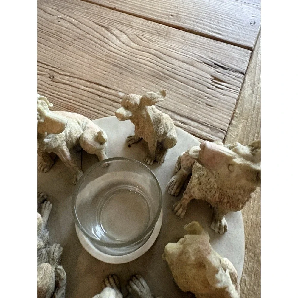 Sakiba Circle Of Dogs Tea light Candle Holder SO Cool Unique DOG LOVERS Candle